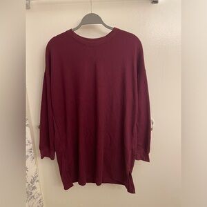 Victoria’s Secret Burgundy long sleeve night gown size small